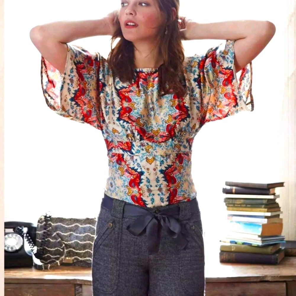 KAS New York for Anthropologie Winterstar blouse